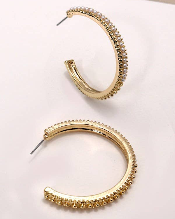 Pearl Pave Hoop