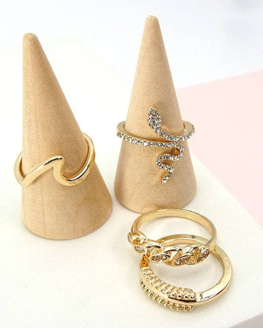 Serpent Spark Ring Set