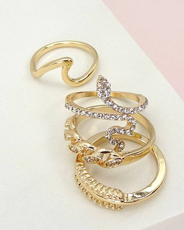 Serpent Spark Ring Set