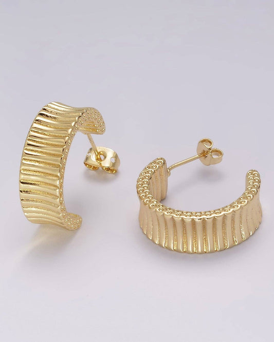Golden Stripped Hoop