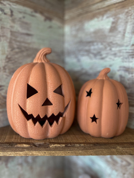 Fall Pumpkin-Star Tealight Holder