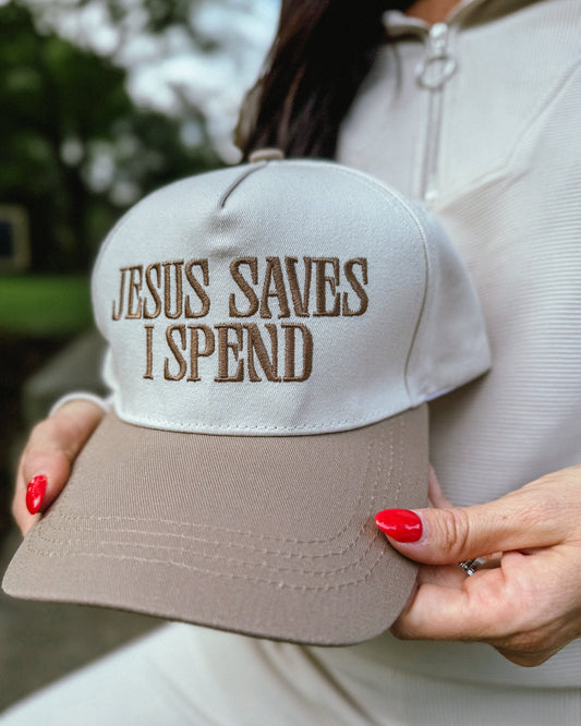Jesus Saves I Spend Trucker Hat