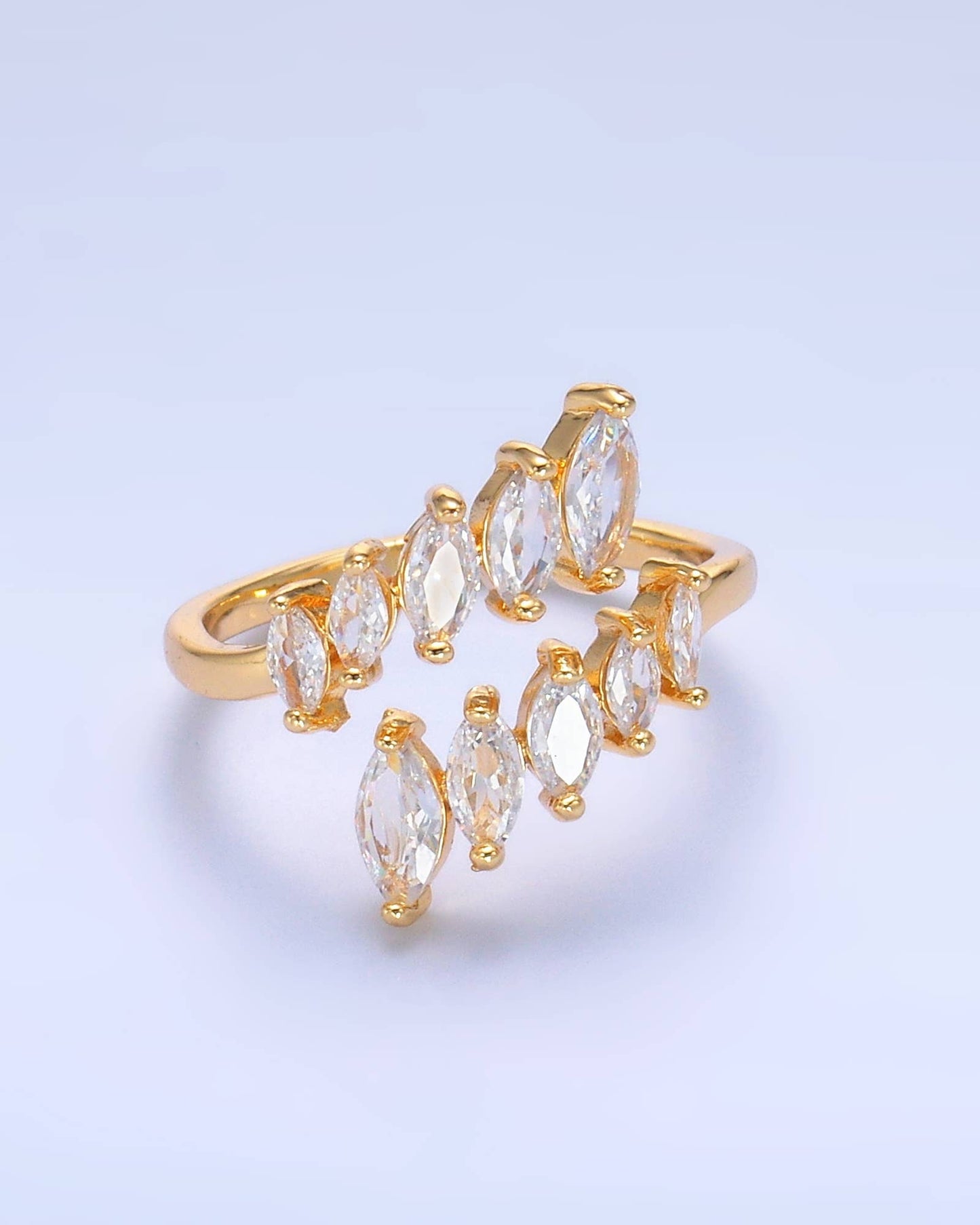 Lustre Leaf Ring