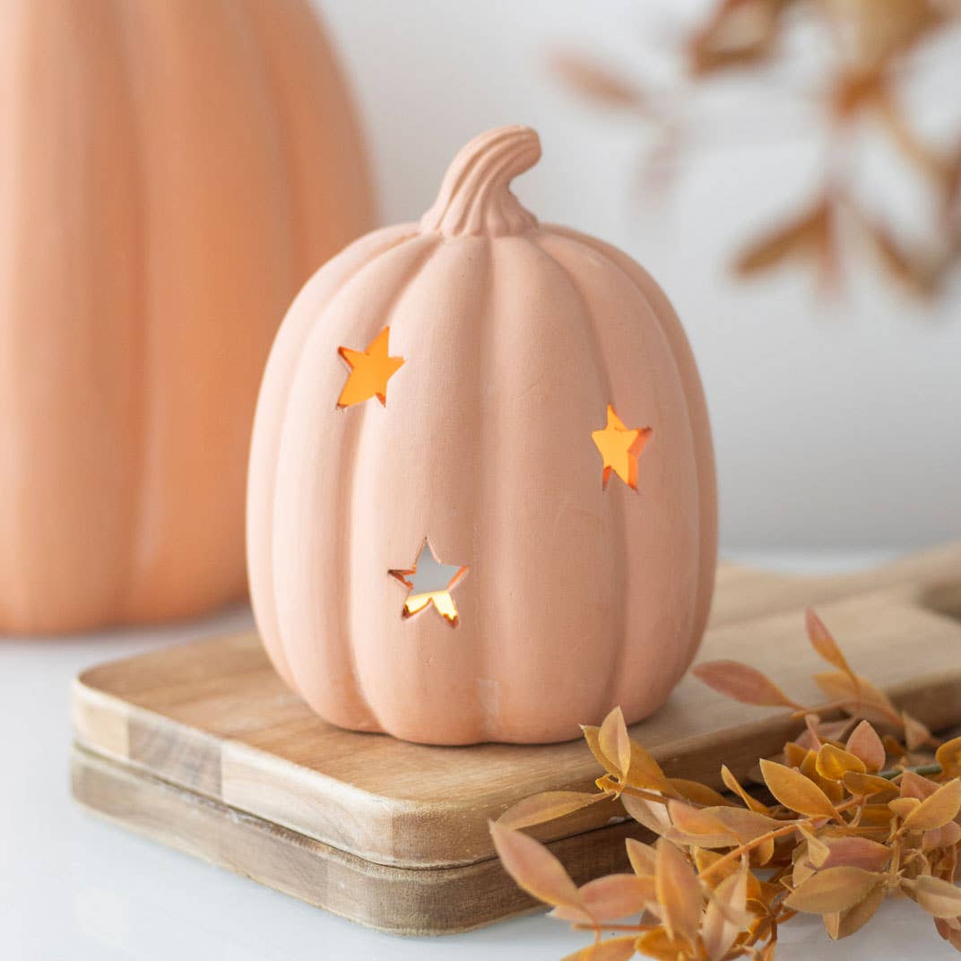 Fall Pumpkin-Star Tealight Holder