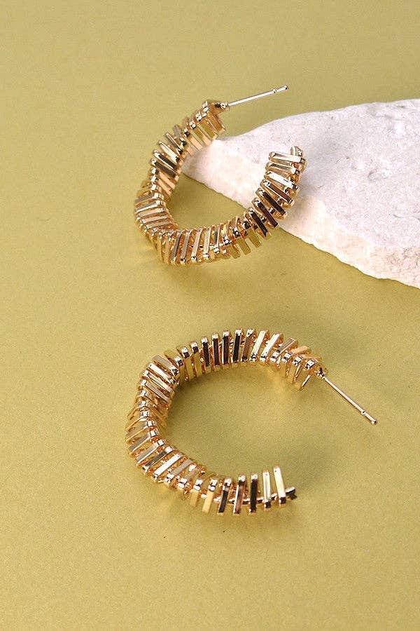 Twisted Spiral Hoop Earrings