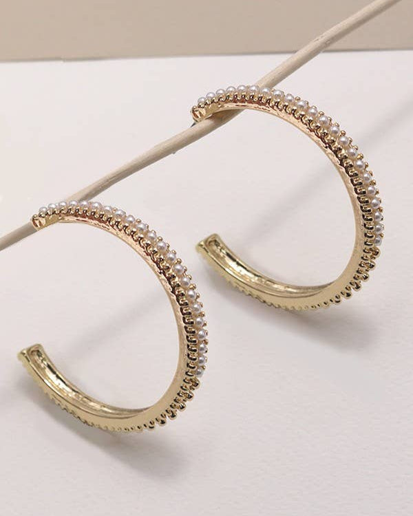 Pearl Pave Hoop