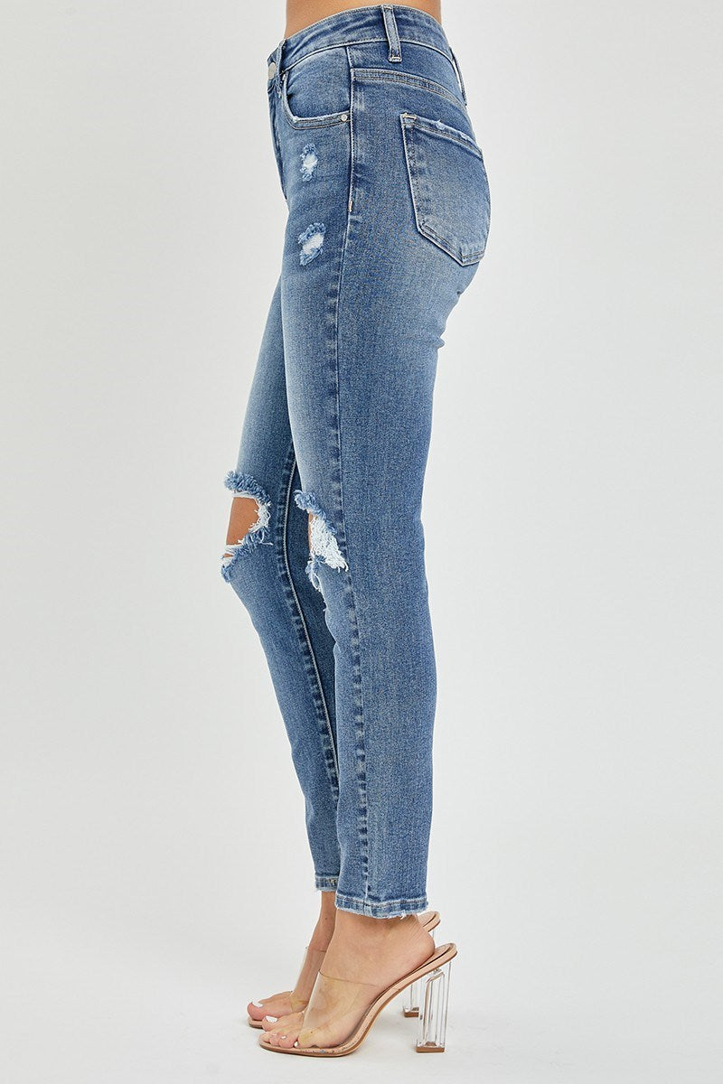 Risen Distressed Denim Jeans