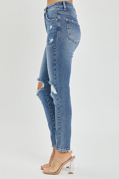Risen Distressed Denim Jeans