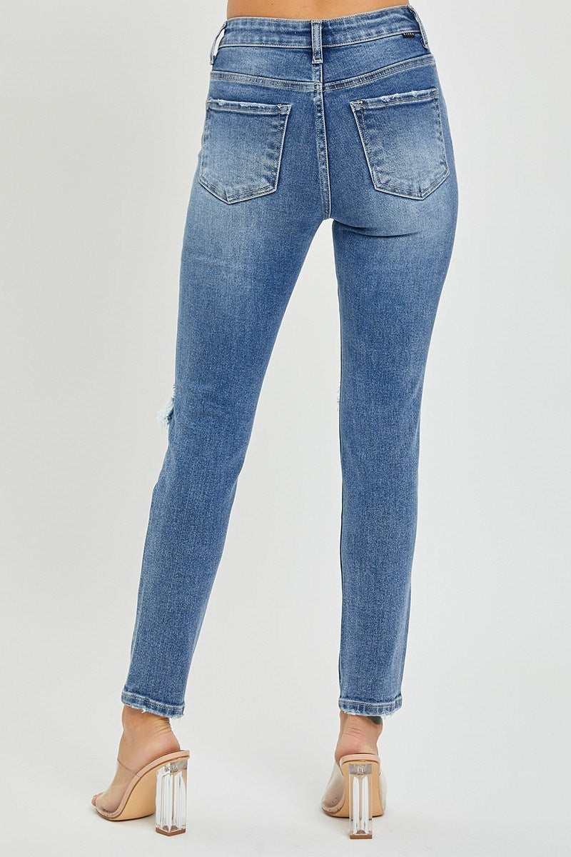 Risen Distressed Denim Jeans