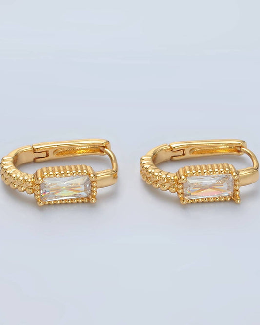 Sunlit Chic Huggie Hoop
