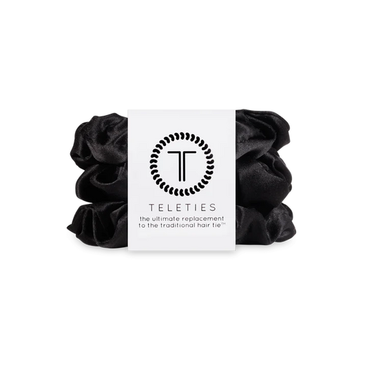 Large Jet Black Teletie Scrunchie